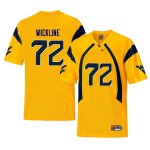 Men's West Virginia Mountaineers NCAA #72 Kelby Wickline Yellow Authentic Nike Retro Stitched College Football Jersey EF15K46KE